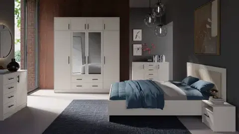 Meblar  Manželská posteľ SMART SR6 | cashmere 180 x 200 cm