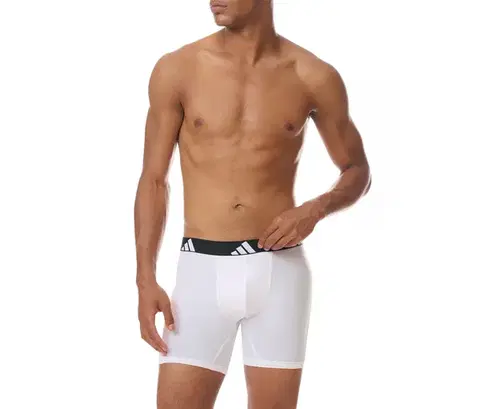 Boxerky adidas Active Flex Cotton, 3 ks, biele, sivé, čierne
