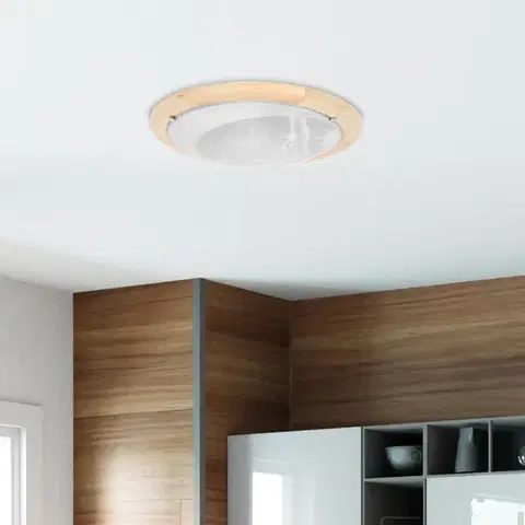 Stropné svietidlo Bambusové stropné svietidlo Drevené Štandardné 1X60 W E27 Borovicové