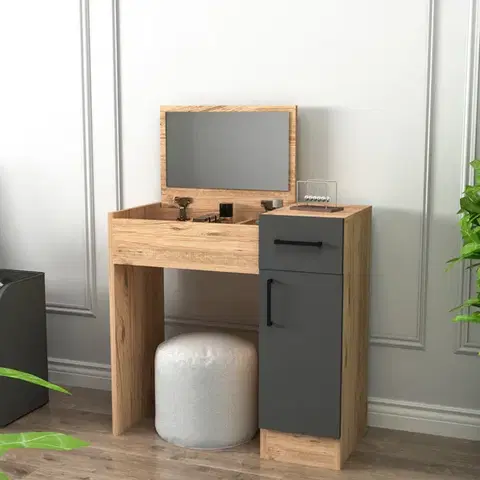 Kozmetický stôl Inci Anthracite