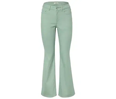 Bootcut džínsky – strih »Lou«, zelené