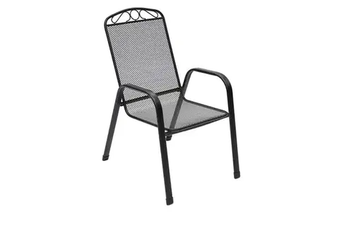 DEOKORK Kovové kreslo GREY (čierna)