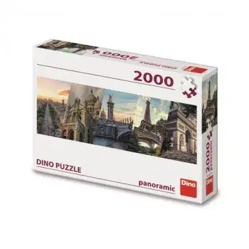 Puzzle Paríž koláž 2000 panoramic Dino - Dino Toys