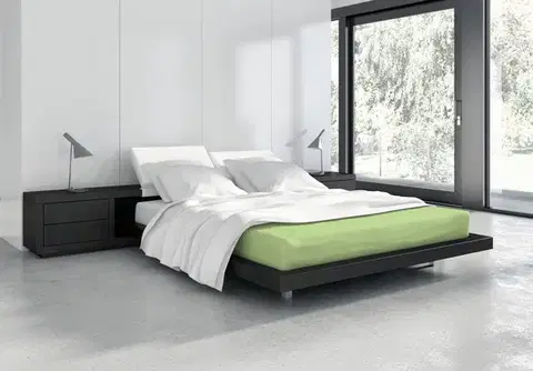 Froté prestieradlo s gumou Vanille 180x200 + 25 cm zelené