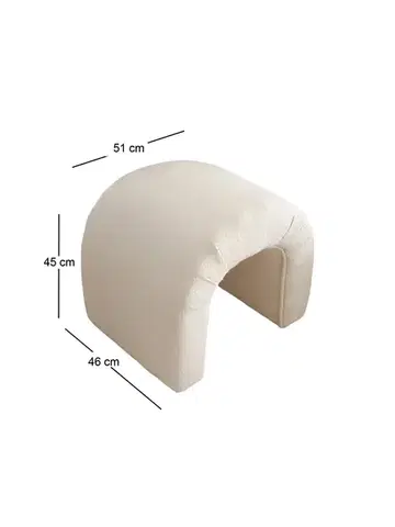 Taburet NU Teddy krémový