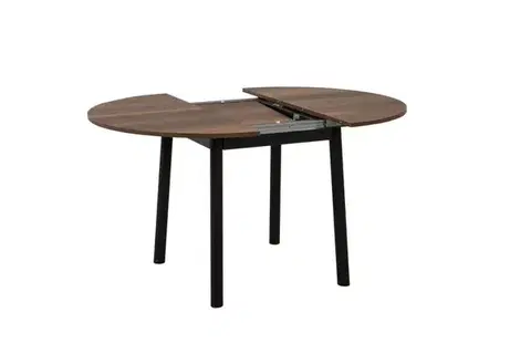Extendable Dining Table Oliver - Walnut, Black