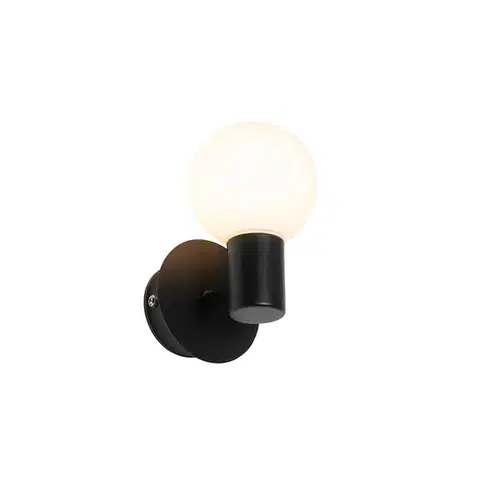 Moderná nástenná lampa čierna IP44 - Cederic Up