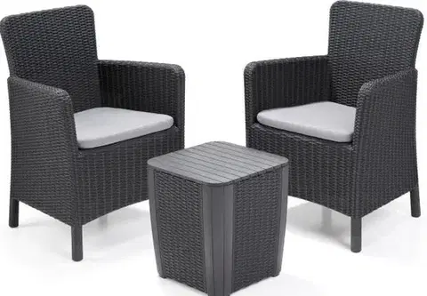 Záhradný jedálenský set 3 ks TRENTON BALCONY Allibert