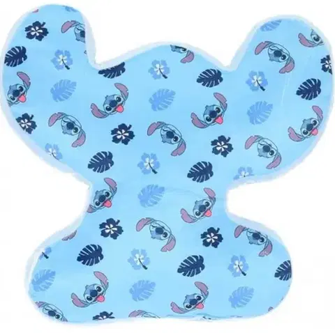 3D mikroplyšový detský vankúšik Lilo and Stitch modrý Setino Tiahome