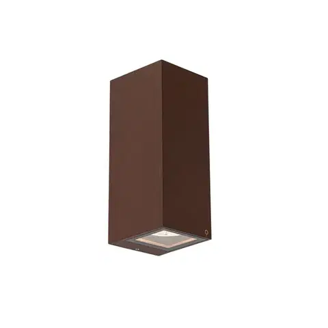 Priemyselná nástenná lampa hrdzavohnedá 2-svetlá AR70 IP54 - Baleno