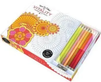 Vive Le Color Vitality Coloring Book and Pencils - Abrams Noterie