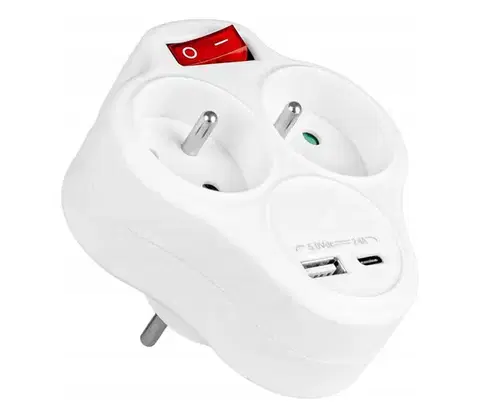 Vayox Rozbočovacia zásuvka s vypínačom 2× zásuvky + USB-C + USB-A BX14694