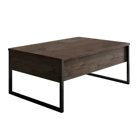 Konferenčný stolík Luxe - Walnut, Black