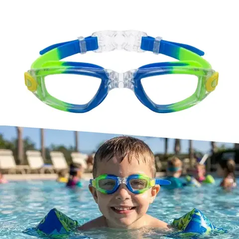 Juniorské plavecké okuliare inSPORTline Aquanino Farba modro-zelená