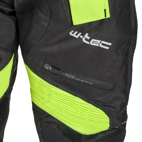 Pánske moto nohavice W-TEC Rusnac Farba čierno-zelená, Veľkosť 4XL
