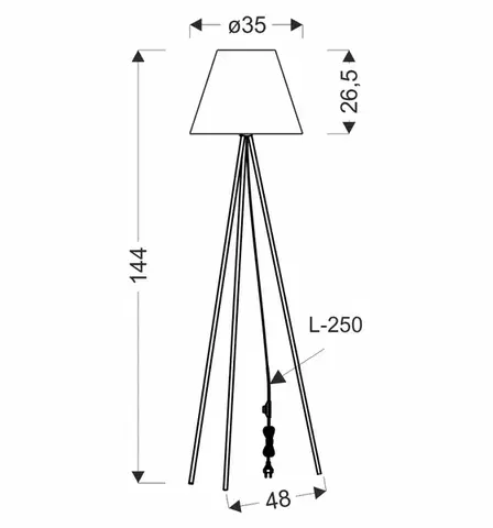 Stojacia lampa PLATINO zlatá 1x40W E27 zlaté tienidlo