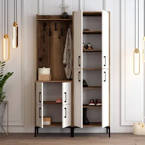 Predsieňová stena Berlin BA - Walnut, White