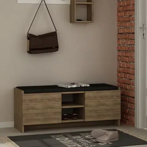 Skrinka na topánky / Botník Zulla - Dark Oak