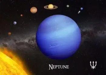 (B) 3D pohľadnica Neptun