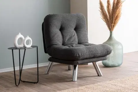 Rozkladacie kreslo Misa Small Solo - Dark Grey