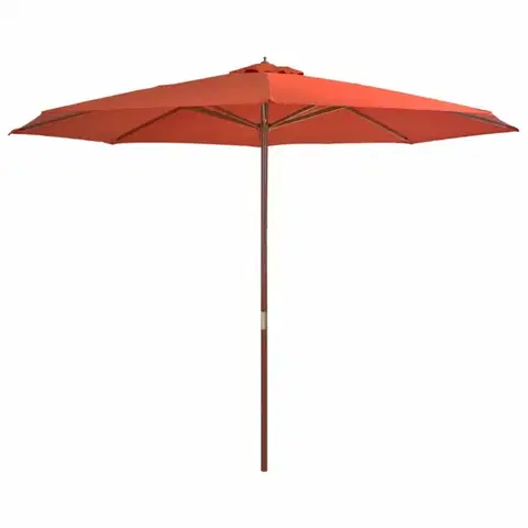 Slnečník Ø 350 cm látka / drevo Dekorhome