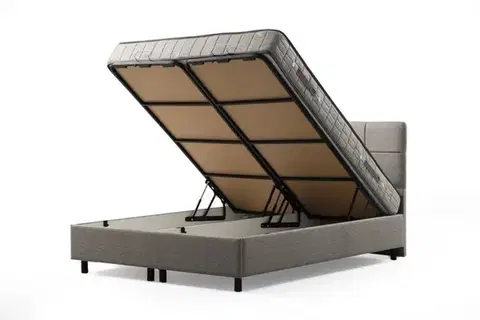 Rám manželskej postele s čelom Vitalia 140 x 200 - Light Grey