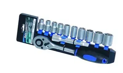 Kinekus Gola sada 12ks + račňa 1/2", modrá
