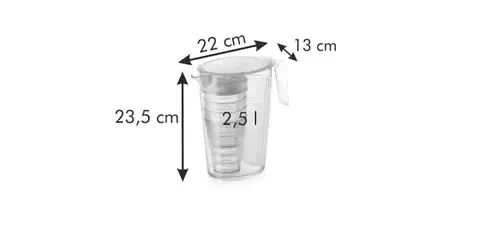 Tescoma džbán myDRINK 2.5 l, 4 poháre s viečkom oranžová