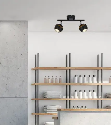 LED pásik Boni 2x3W gu10 čierny - POSLEDNÝ KUS