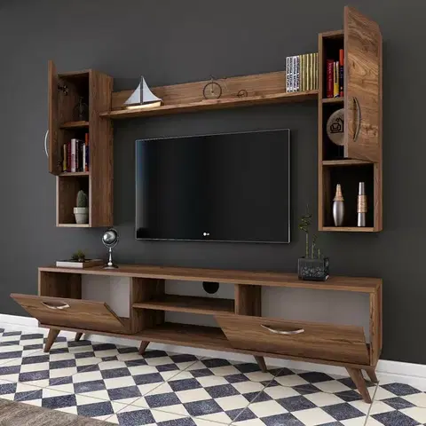 Televízna stena Mio Walnut