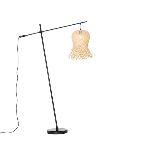 Orientálna vonkajšia stojaca lampa bambus IP44 - Carlos