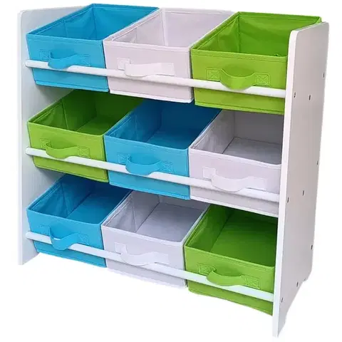 Detský regál s úložnými boxami TIGA-3
