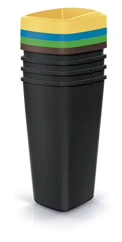 Sada odpadkových košov COMPACTO 4x25 L čierna