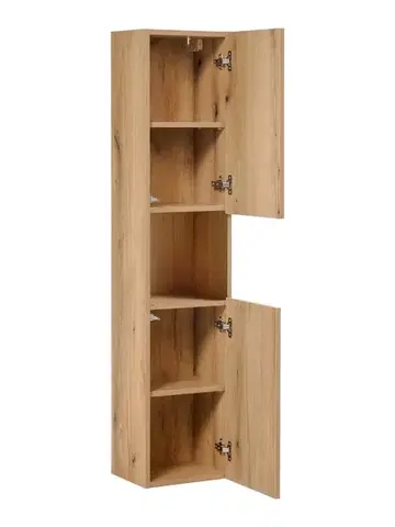 Kúpeľňová zostava Nova Dub I s doskou a skrinkami 80 cm dub evokujúci/biela