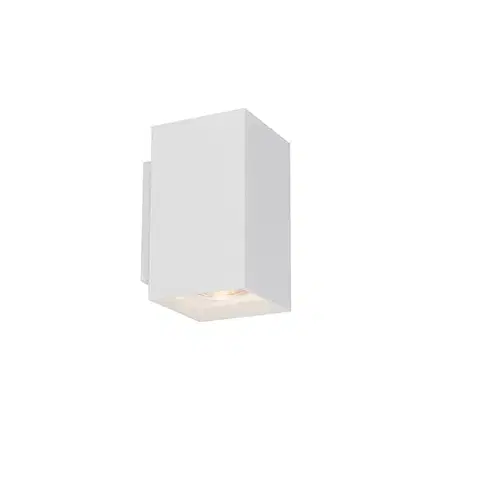 Moderná nástenná lampa biela štvorcová 2-svetlo - Sandy