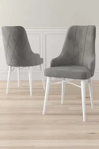 Súprava stoličiek (4 kusy) Neta - Grey, White