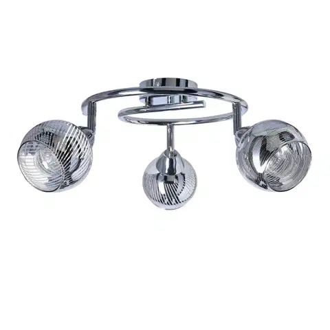 Špirálová stropná lampa 3X10W E14 LED chróm FORT