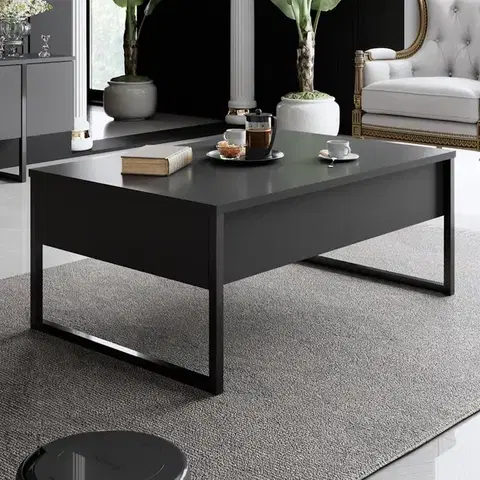 Konferenčný stolík Luxe - Anthracite, Black