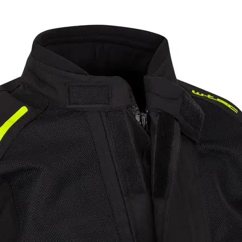 Detská rastúca letné moto bunda W-TEC Pinapoco Farba čierna-fluo, Veľkosť S/M