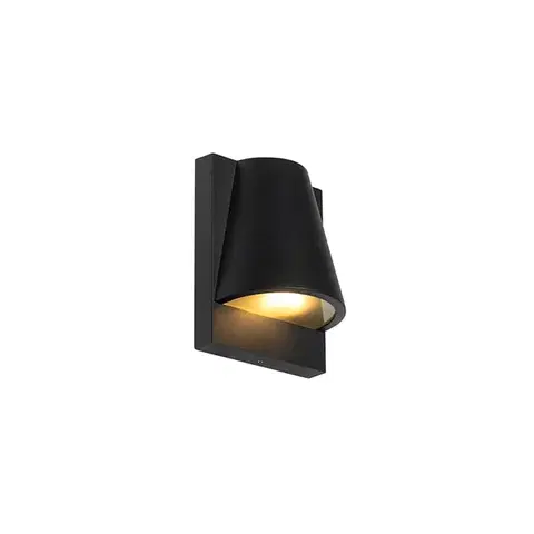 Priemyselná vonkajšia nástenná lampa čierna IP44 - Femke