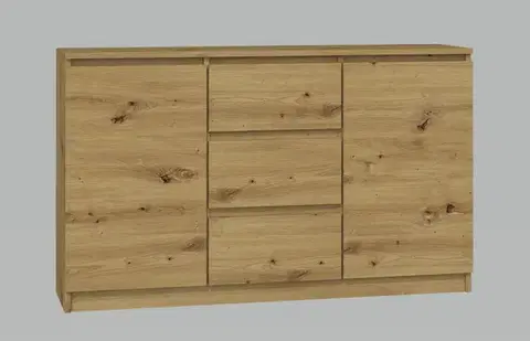 Moderná komoda 2D3S, dub artisan