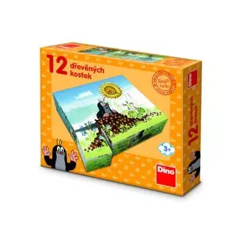 Drevené kocky Krtkov rok 12 Dino