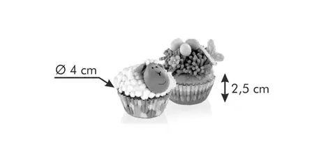 Tescoma cukrárske mini košíčky DELÍCIA ø 4 cm, 100 ks, jarné