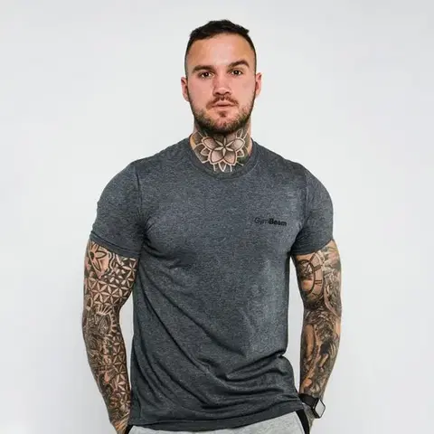 GymBeam Tričko Basic Dark Grey  L
