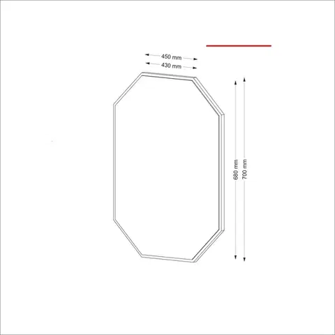 Dekoratívne nástenné zrkadlo Lost 70x45 cm orech