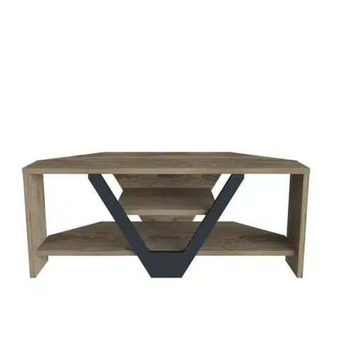 TV stolík Karin - Walnut, Black