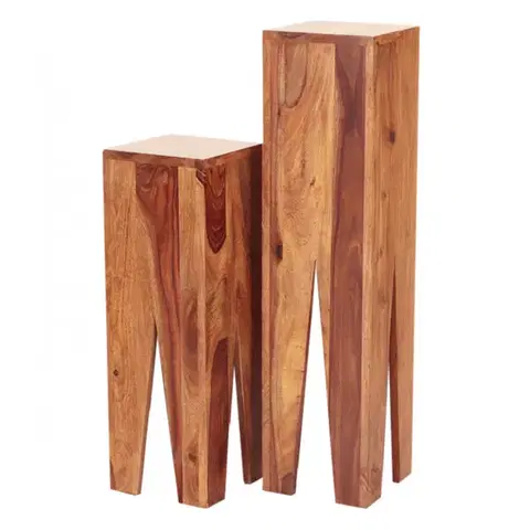 Odkladacie stolíky Kali 2ks indický masív palisander