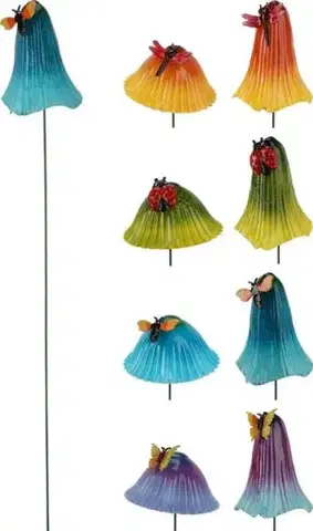Kinekus Dekorácia zapichovacia hríb s hmyzom 70cm, plast/kov