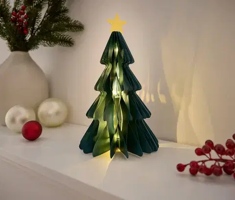 Papierový strom s LED, stredný