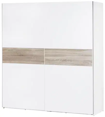 Šatníková skriňa Wenecja 01 183 cm biela/sub sonoma